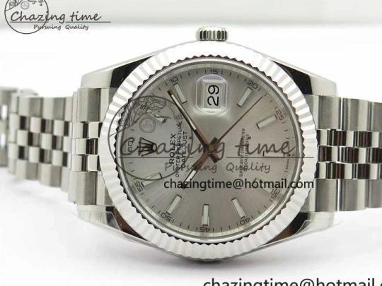 Stick 1:1 Silver on SS Best A3235 Markers Dial DateJust 904L Bracelet VRF Edition 41MM 126334 SS Jubilee 1227